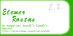 elemer rostas business card